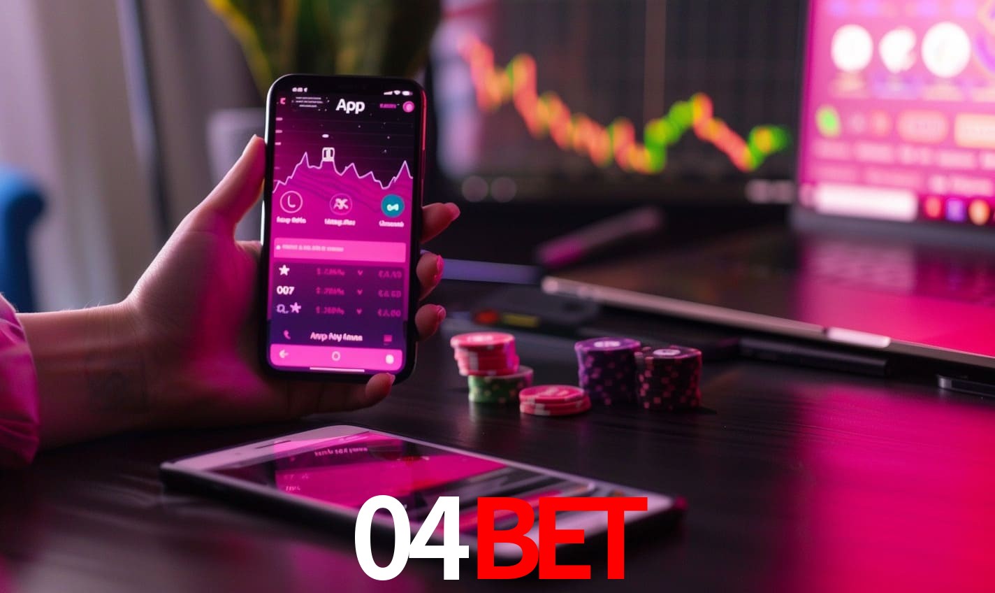 Comparação APP mobile vs versão web da 04BET